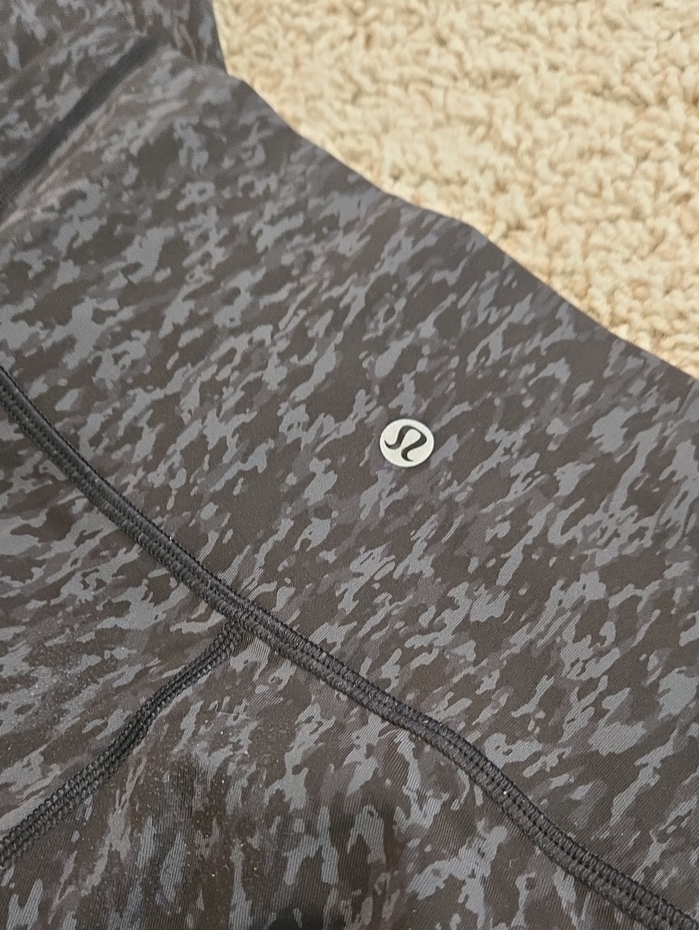 Grey Cheetah Lululemon Leggings Size Four